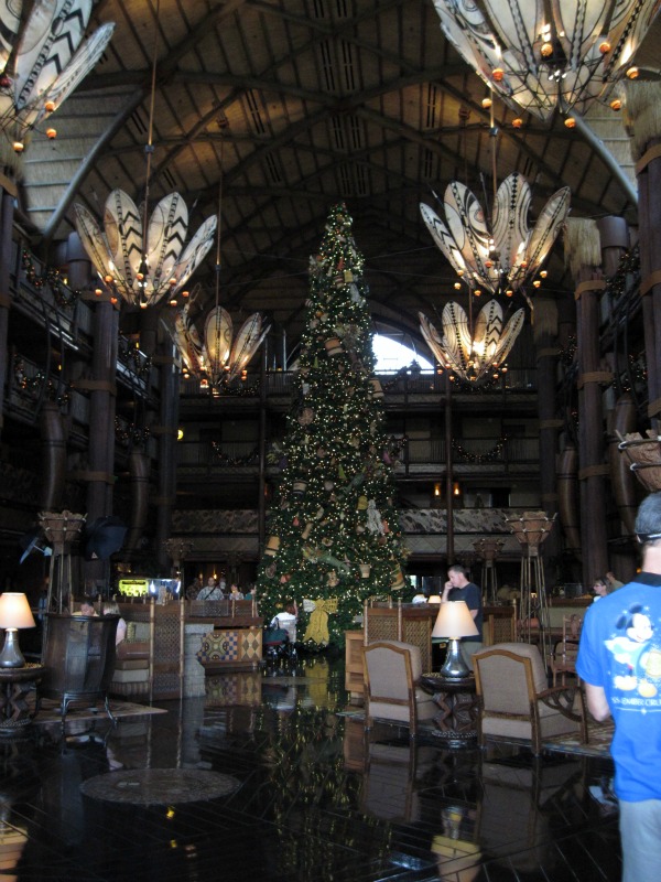 Disney Animal Kingdom Lodge Lobby at Christmas